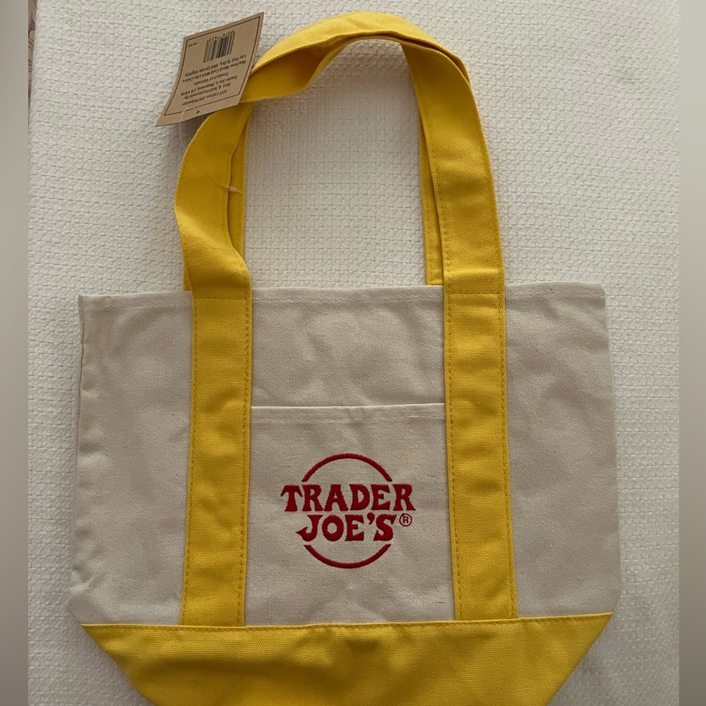 Trader Joe’s mini tote in Yellow NWT
